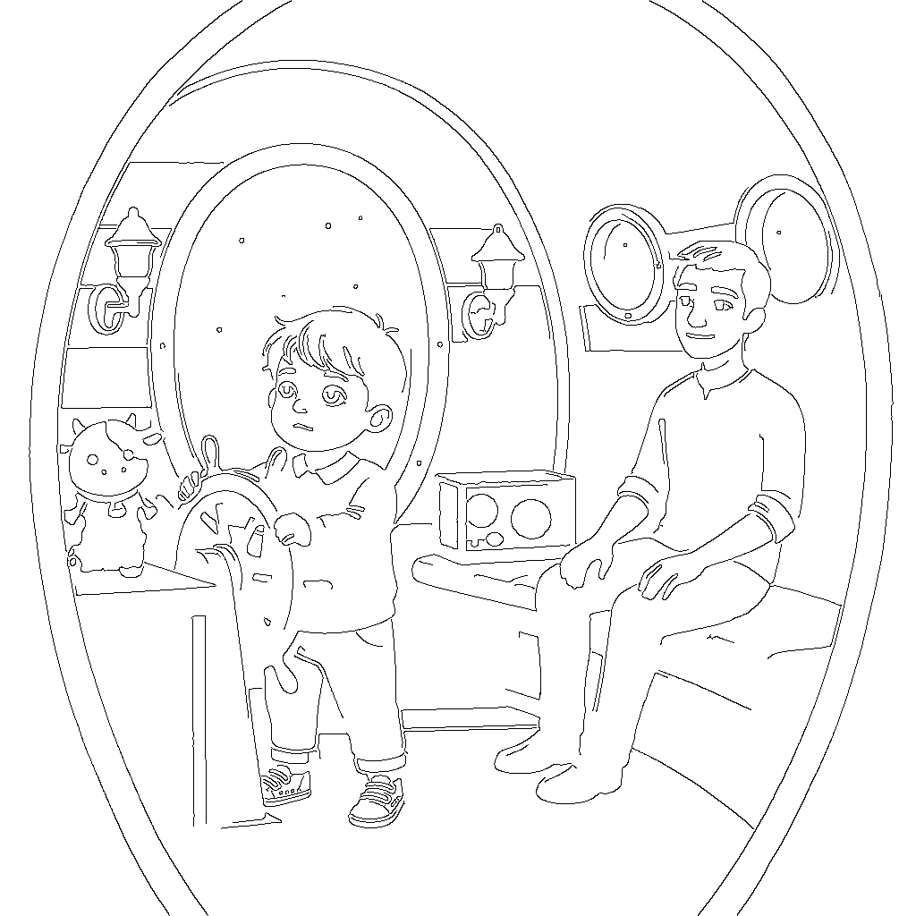 A page from your story, ready to colour