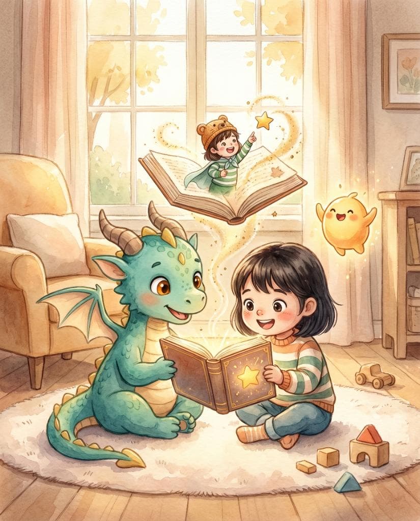 What happens in a child's brain during a bedtime story?